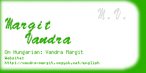 margit vandra business card